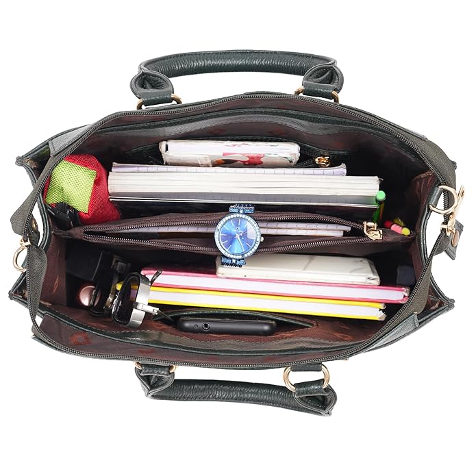 Croco Leather Handbag - BUCKET