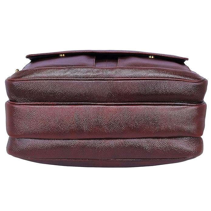 Leather Laptop Briefcase - Time Traveller