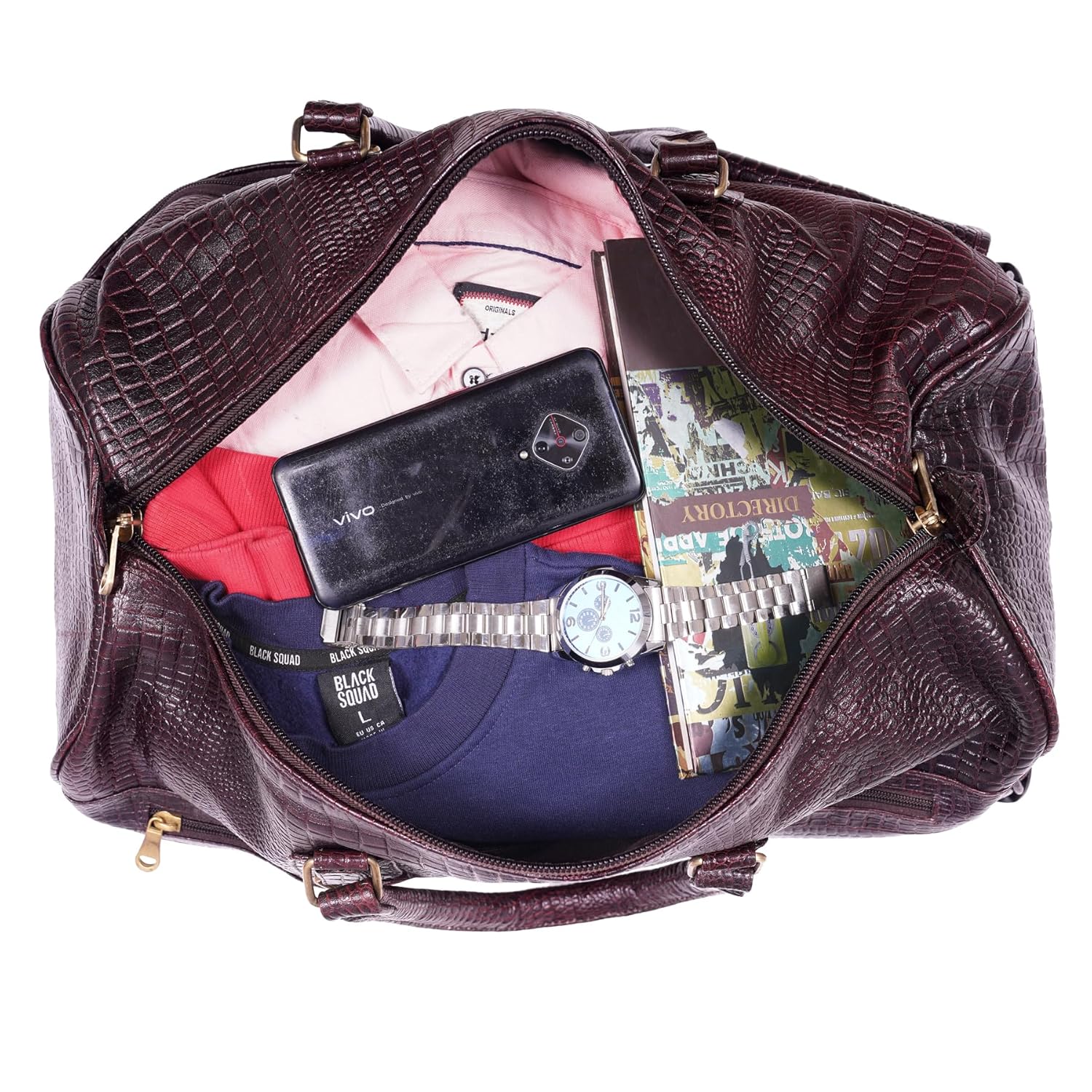 Leather Duffel Trolley - The Metropolis