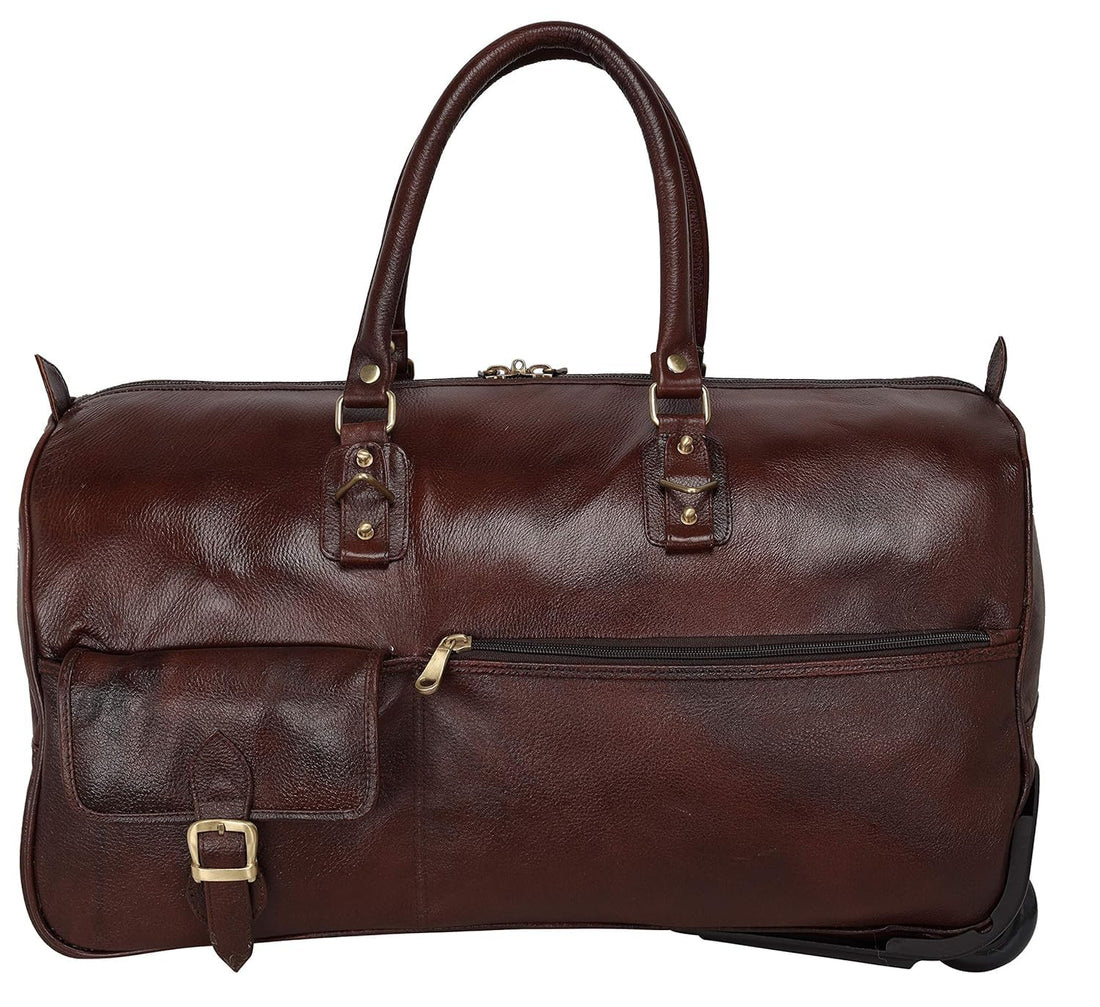 Leather Duffel Trolley - The Metropolis