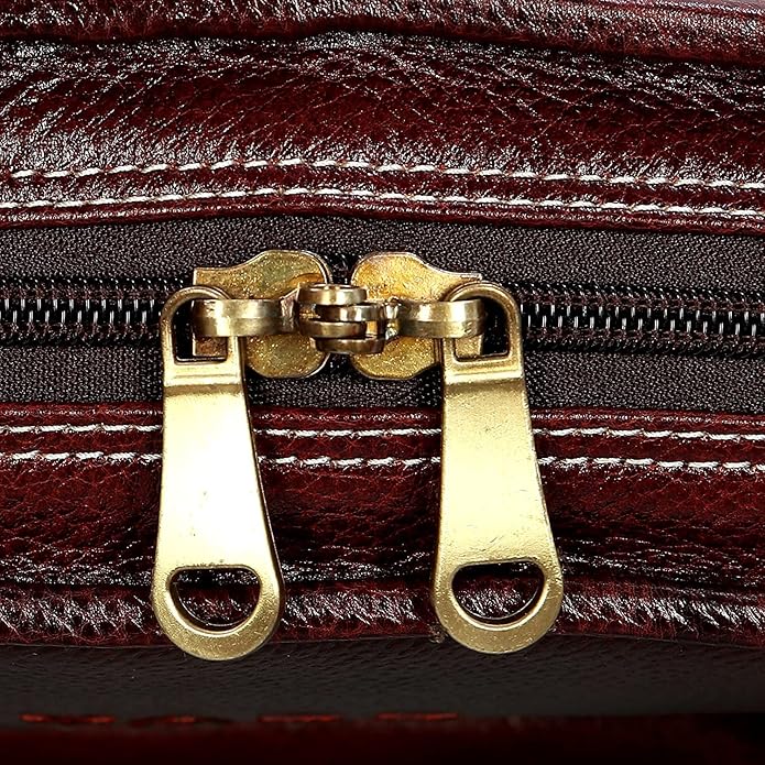 Leather Laptop Bag - Slim Basket