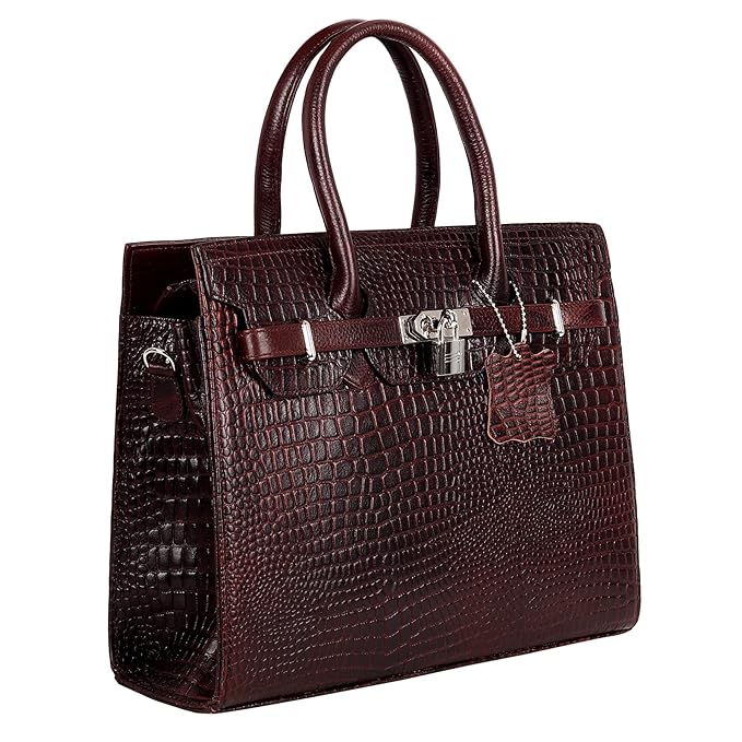 Croco Leather Handbag - The Harmass