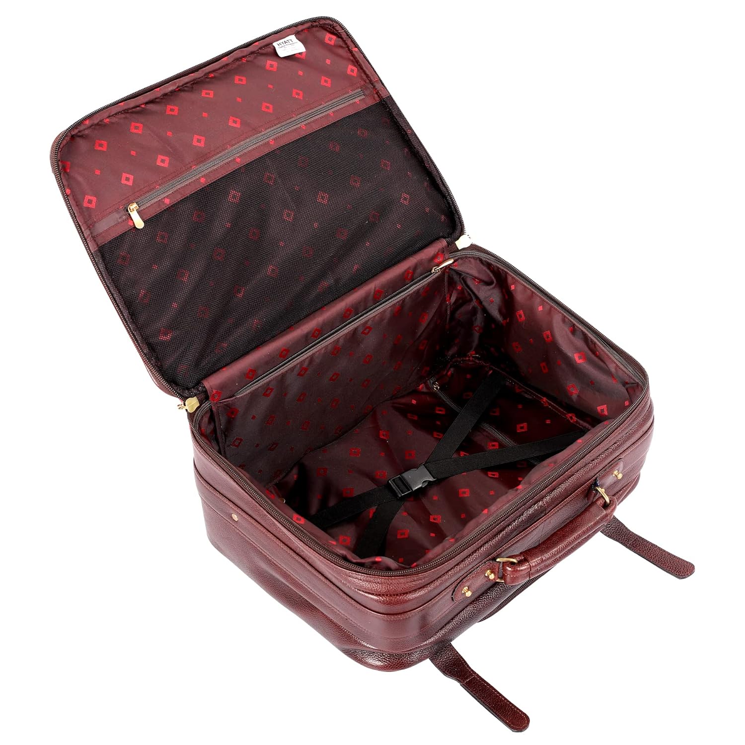 Leather Laptop Roller Trolley - The Overnighter