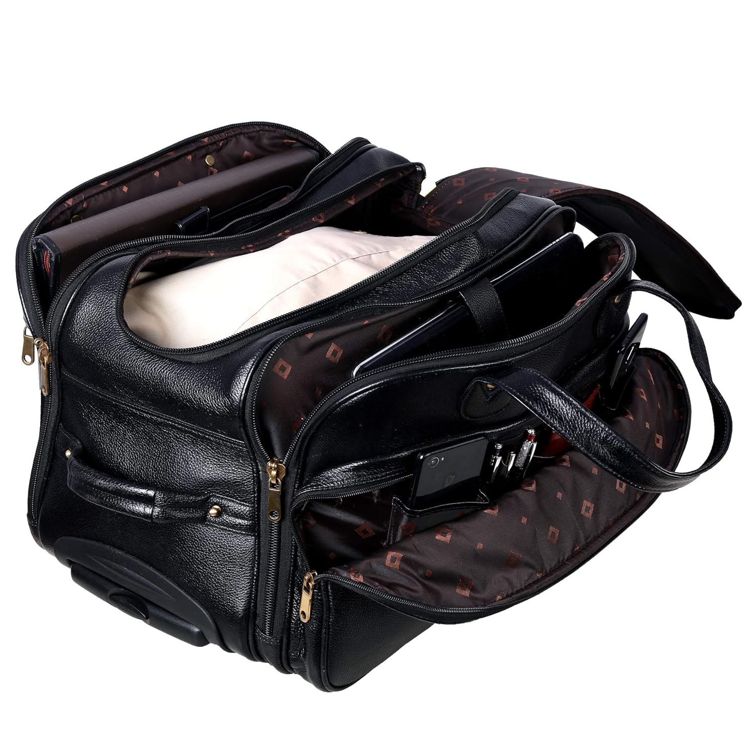 Leather Duffel Trolley - The Swift