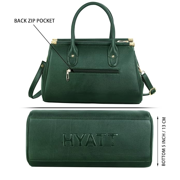 Leather Satchel Handbag - The Elegant