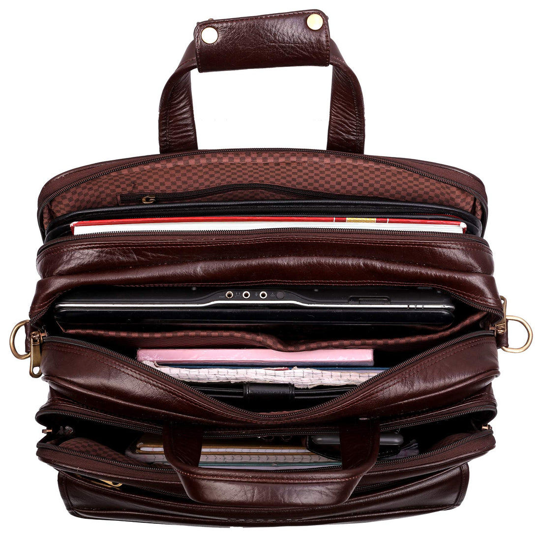 16 Inch Men's Leather Briefcase Bags