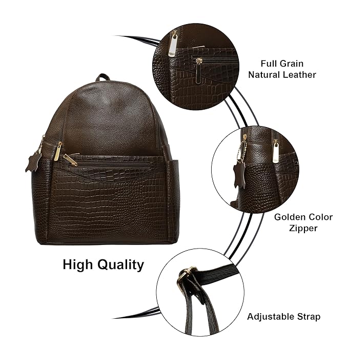Leather Laptop Backpack - Convertible