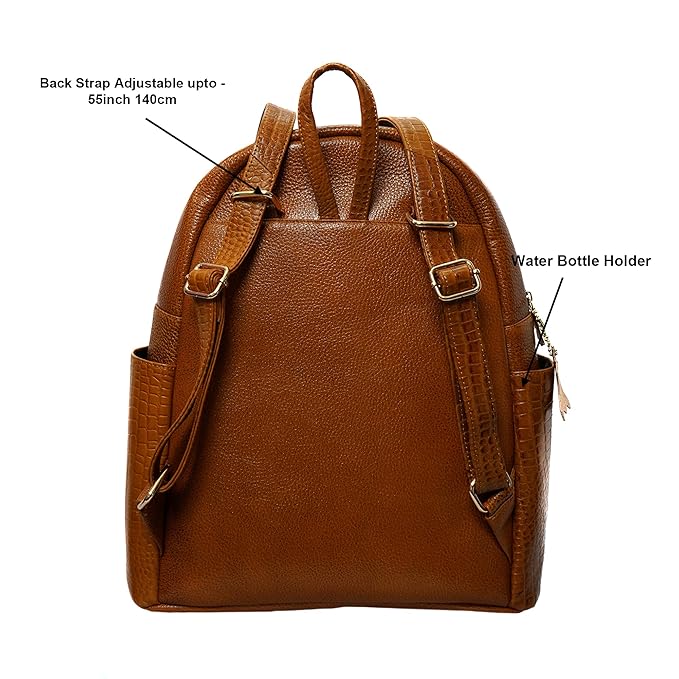 Leather Laptop Backpack - Convertible