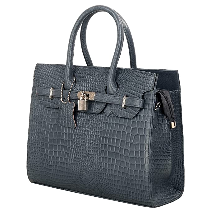 HAYAT Leather Accessories Full-Grain Natural Cro Leather Top-Handle satchel Tote Handbags & Shoulder Sling Bags For Women Office Branded Stylish Latest Size- L-12 X H-10.5 x W- 4.5 Inch-P