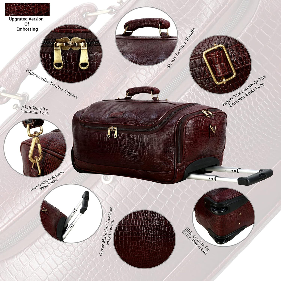 Leather Duffel Trolley - The Weekender