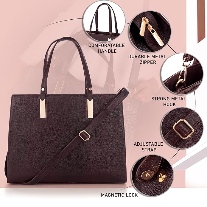 Leather Laptop Tote Bag - Boxa