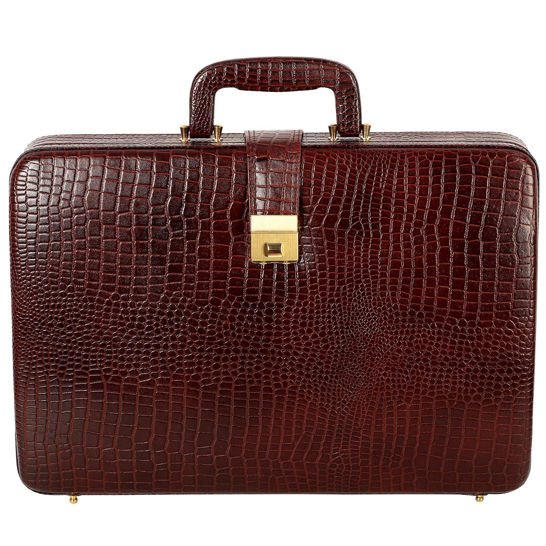 HAYAT Leather Accessories Natural Leather Briefcase for Men 24 litres Capacity Dimension-L-17 X H-12 X W-2.5 Inch Weight-1.4 KG