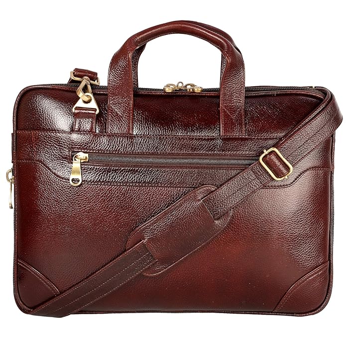 Leather Laptop Bag - The Expandable