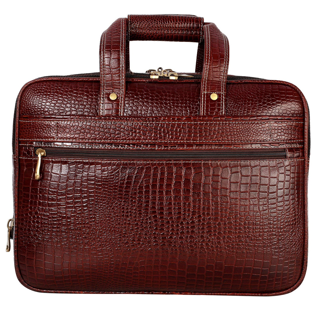HAYAT 16 Inch Expandable Natural Leather Laptop Briefcase