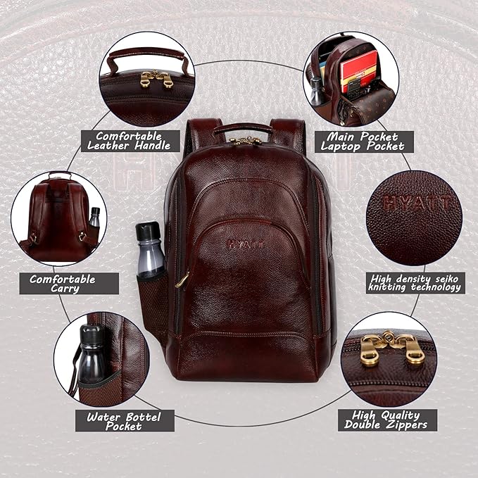 Leather Laptop Backpack - Giant
