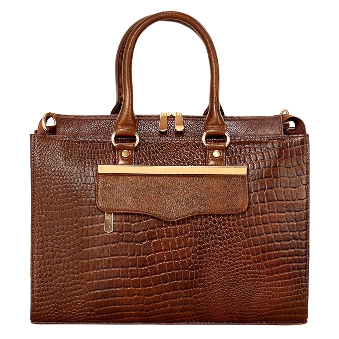 Croco Leather Handbag - PRADA