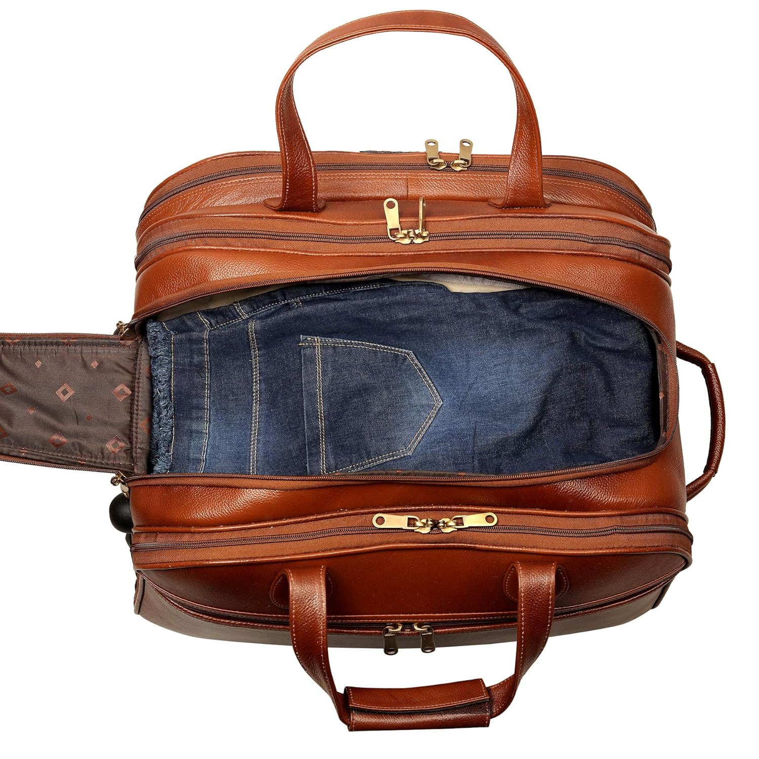 Leather Duffel Trolley - The Swift