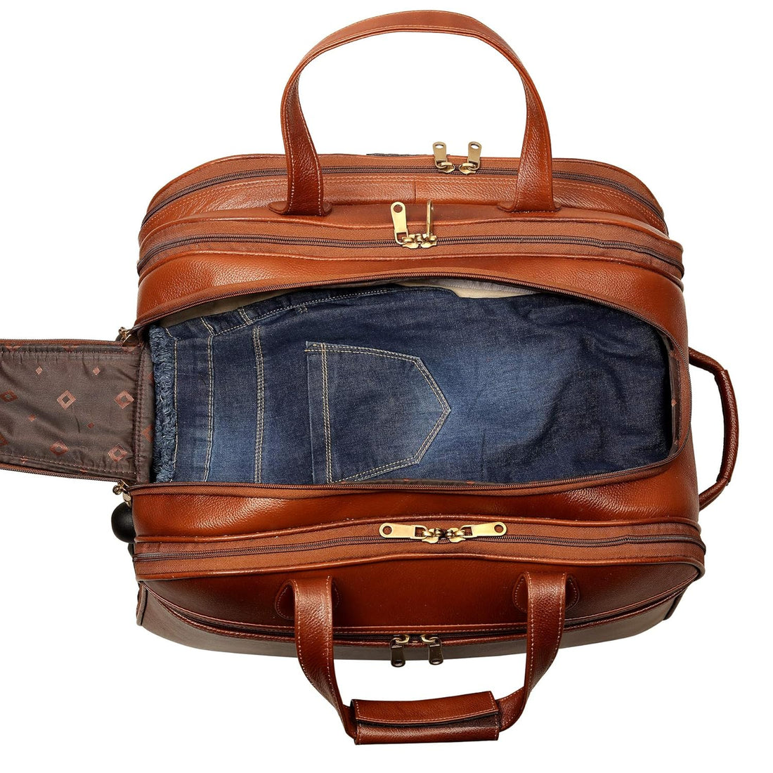 Leather Duffel Trolley - The Swift