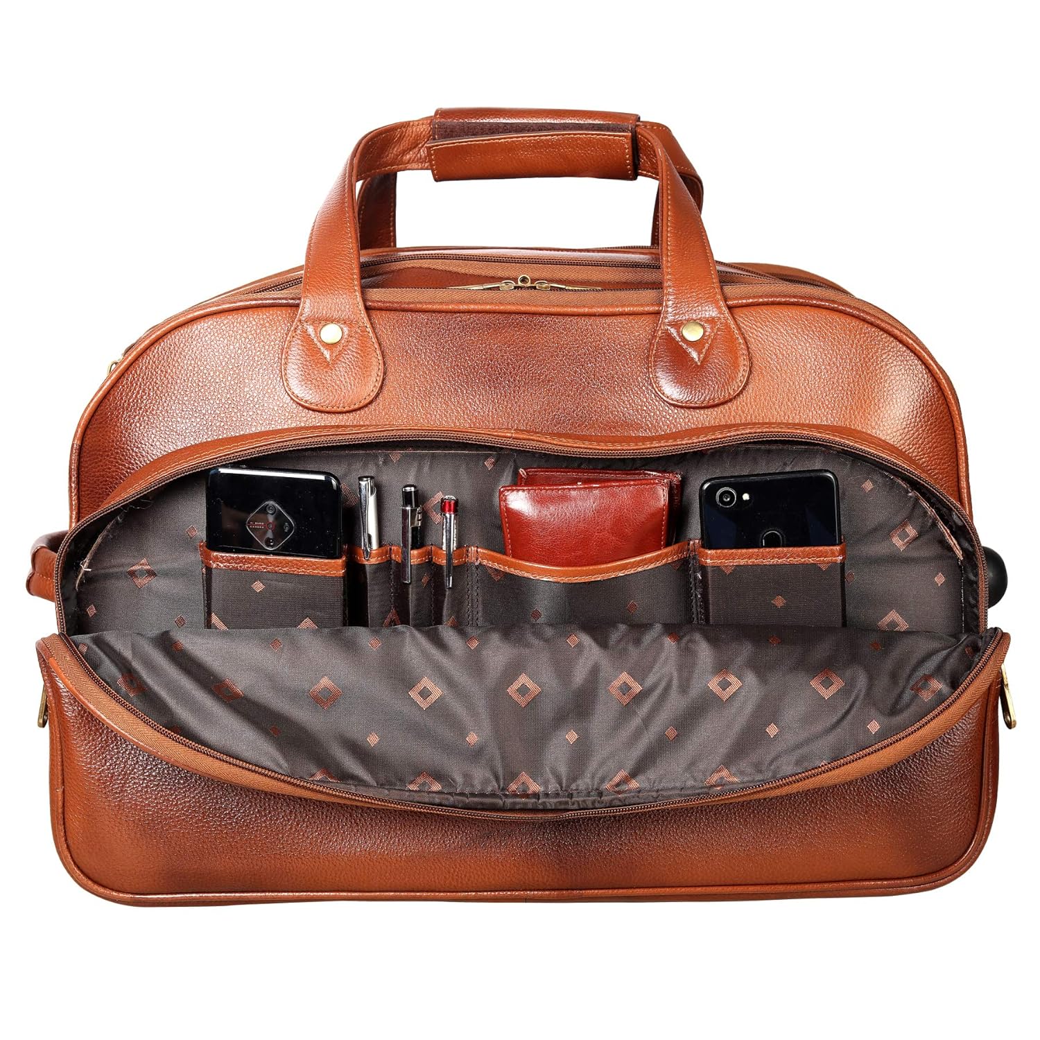 Leather Duffel Trolley - The Swift