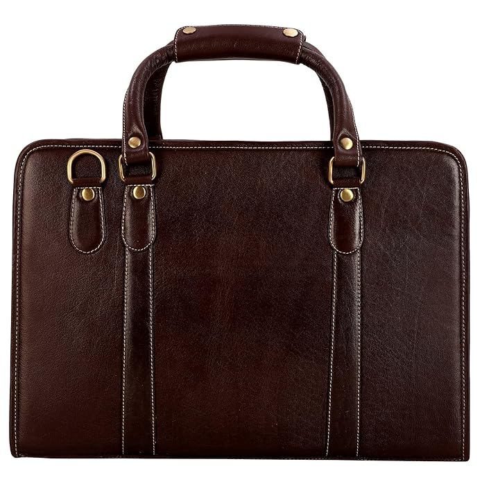 Leather Laptop Briefcase - New Basket
