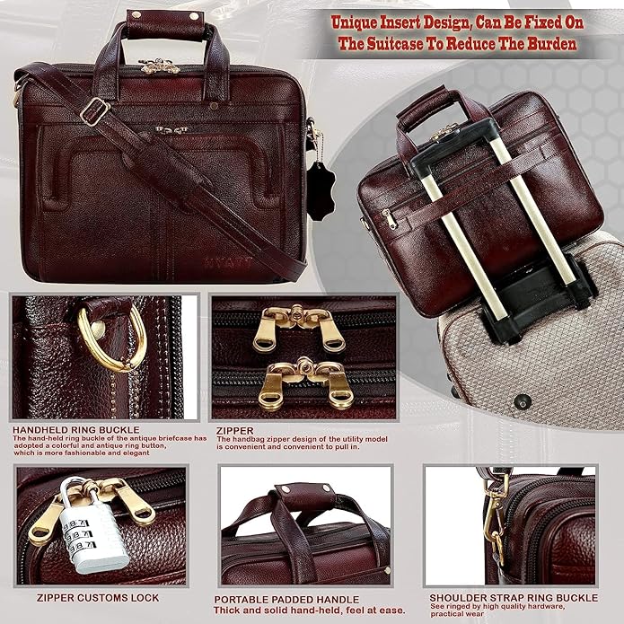 Leather Office Bag - Time Machine