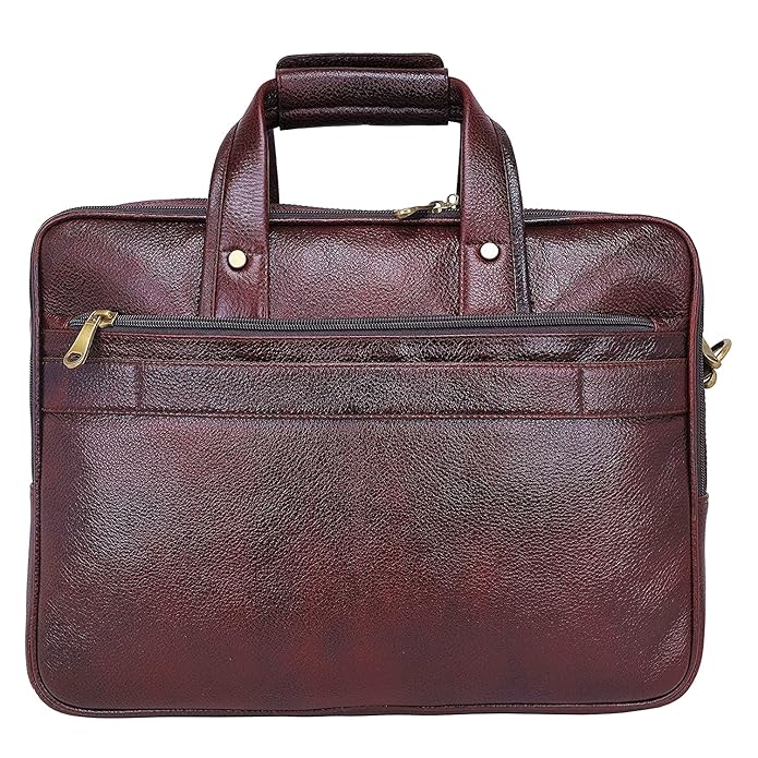 Leather Laptop Briefcase - Time Traveller