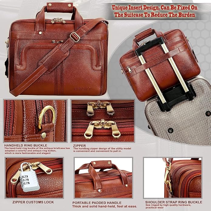 Leather Office Bag - Time Machine