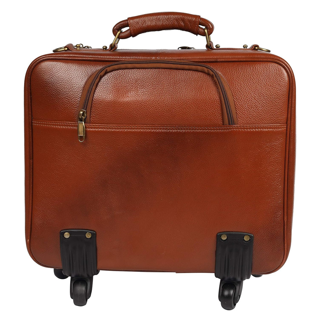 Leather Laptop Roller Trolley - The Retro
