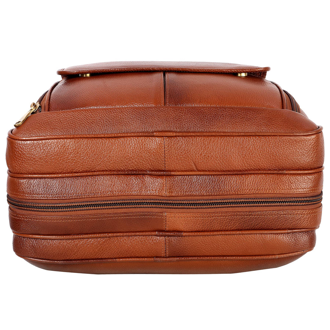 HAYAT Leather 24 litres Capacity Expandable Natural Laptop Briefcase