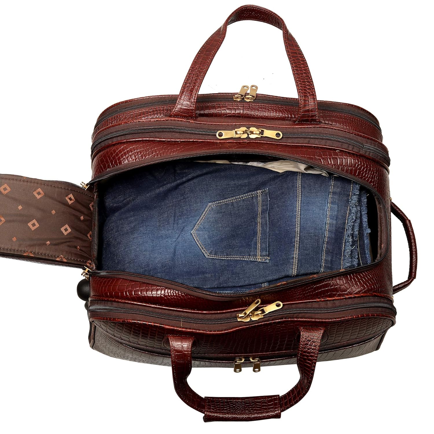 Leather Duffel Trolley - The Swift