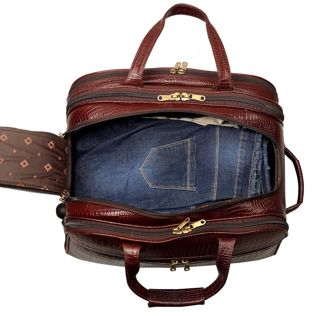 Leather Duffel Trolley - The Swift