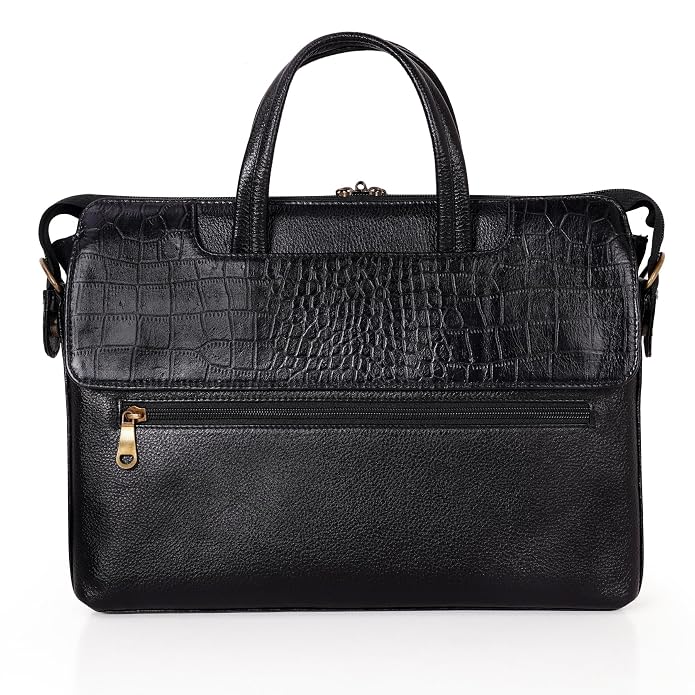 Leather Laptop Bag - DOUBLE FLAP 2