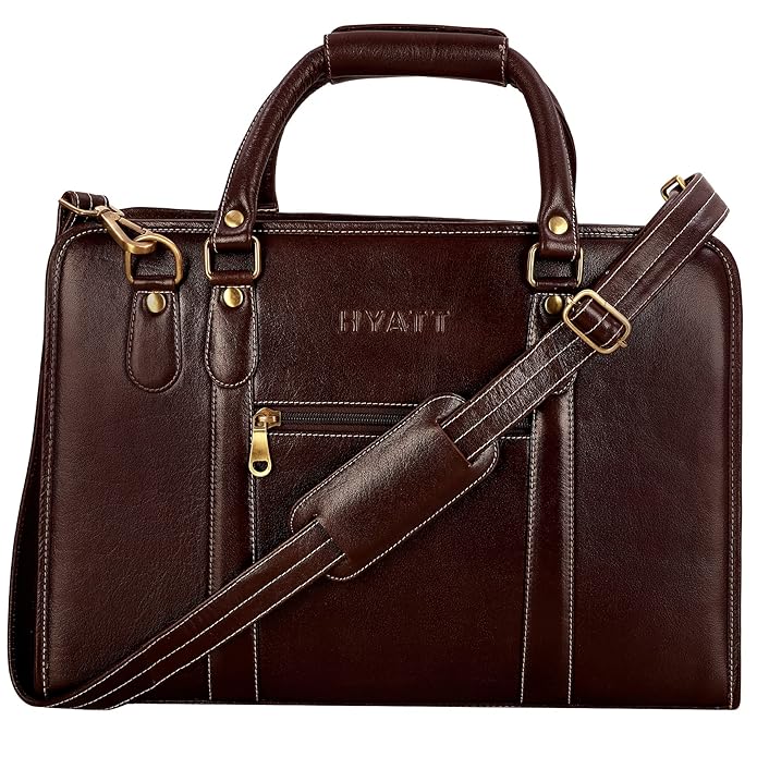 Leather Laptop Briefcase - New Basket
