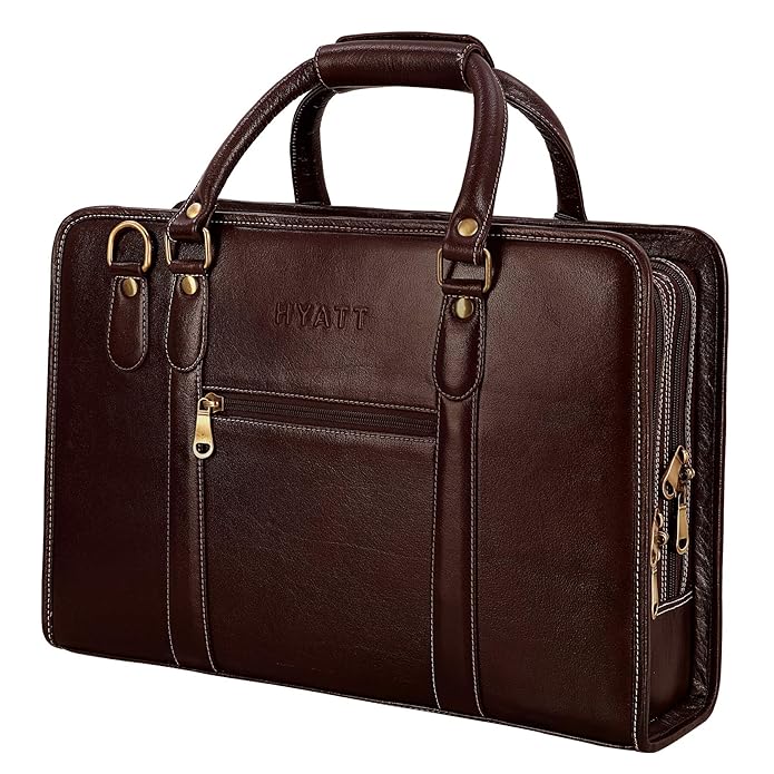 Leather Laptop Briefcase - New Basket