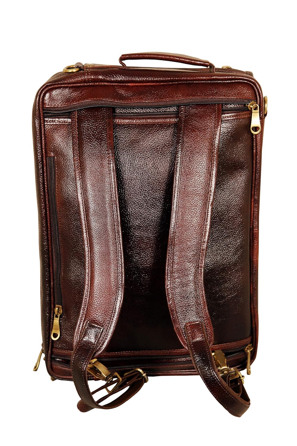 Leather Laptop Backpack Cum Office Bag - Convertible