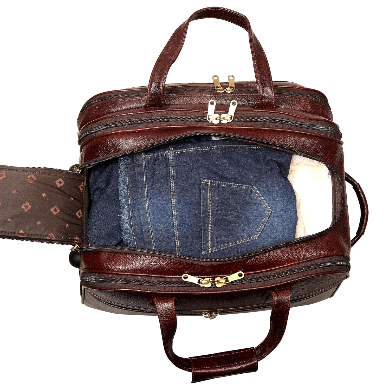 Leather Duffel Trolley - The Swift