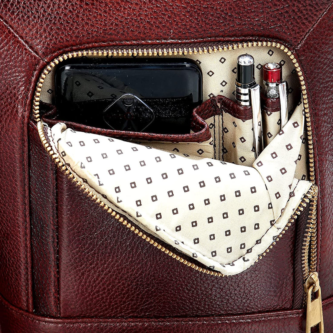 HAYAT Leather Accessories 24 litres Full Grain Natural Leather Briefcase Messenger & Shoulder Bags