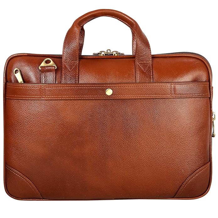 Leather Laptop Bag - The Expandable