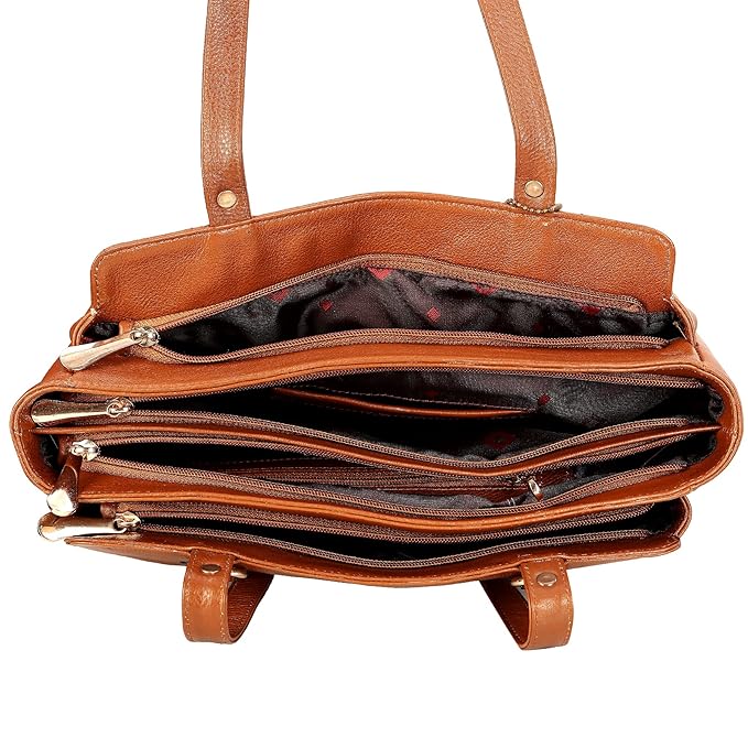Leather Shoulder Bag - Solid