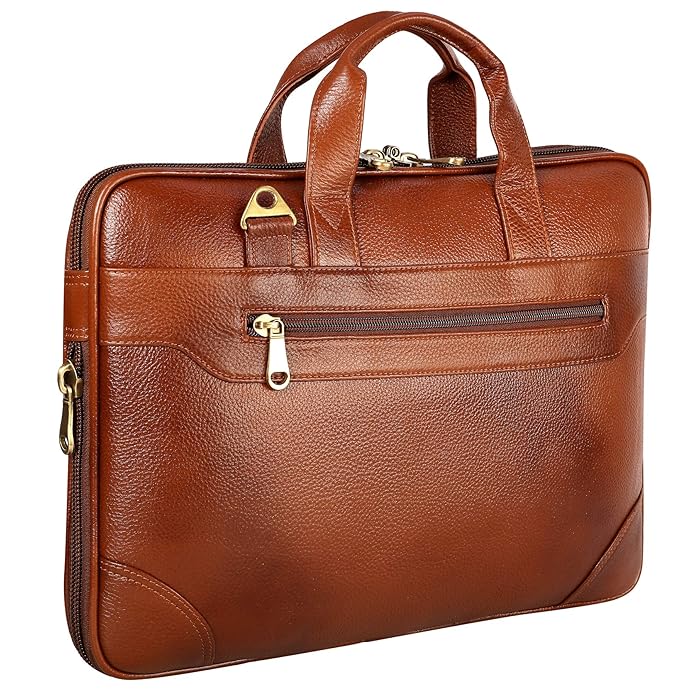 Leather Laptop Bag - The Expandable