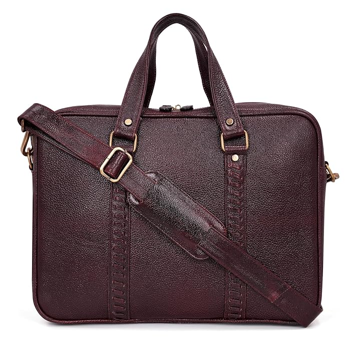 Leather Laptop Bag - Timber Line