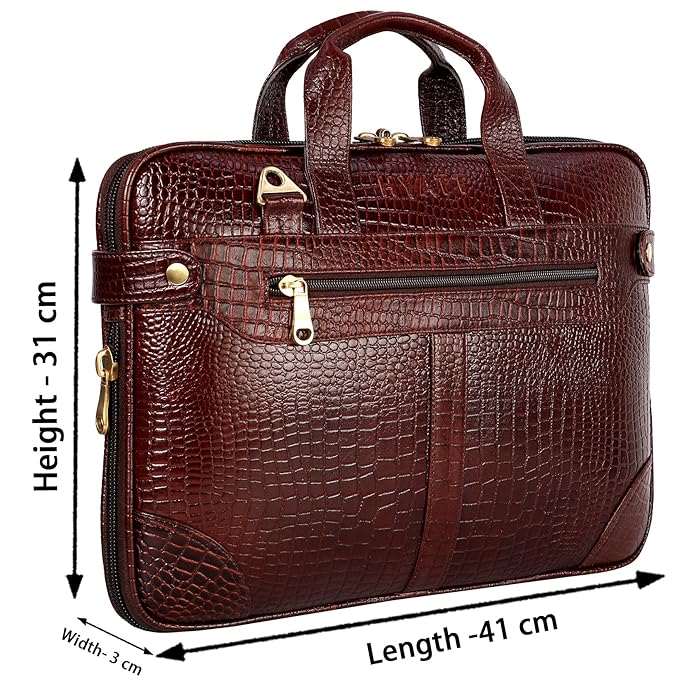 Leather Laptop Bag - The Expandable
