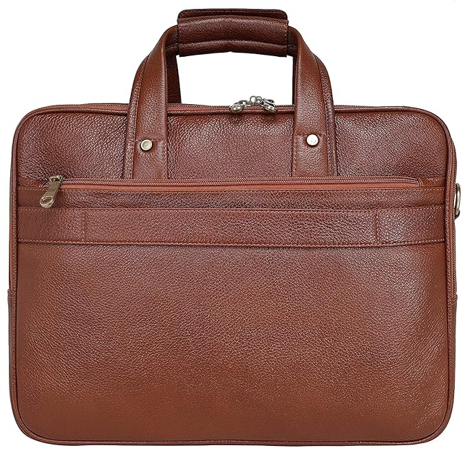 Leather Laptop Briefcase - Time Traveller