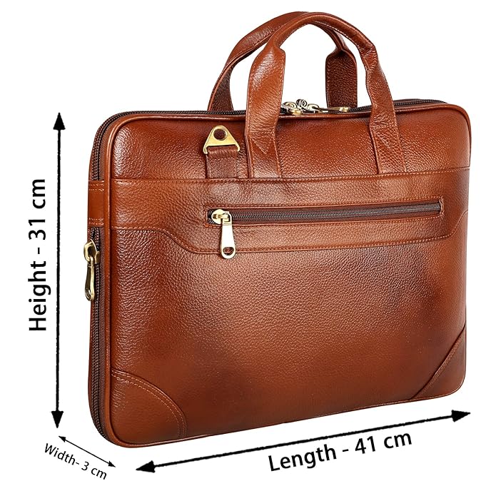 Leather Laptop Bag - The Expandable