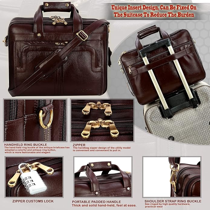 Leather Office Bag - Time Machine