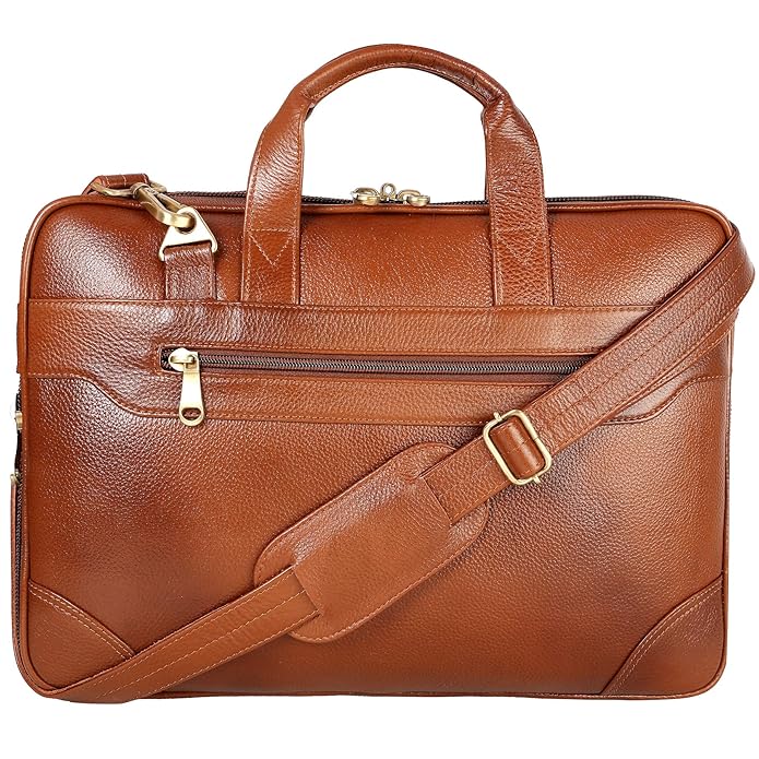 Leather Laptop Bag - The Expandable