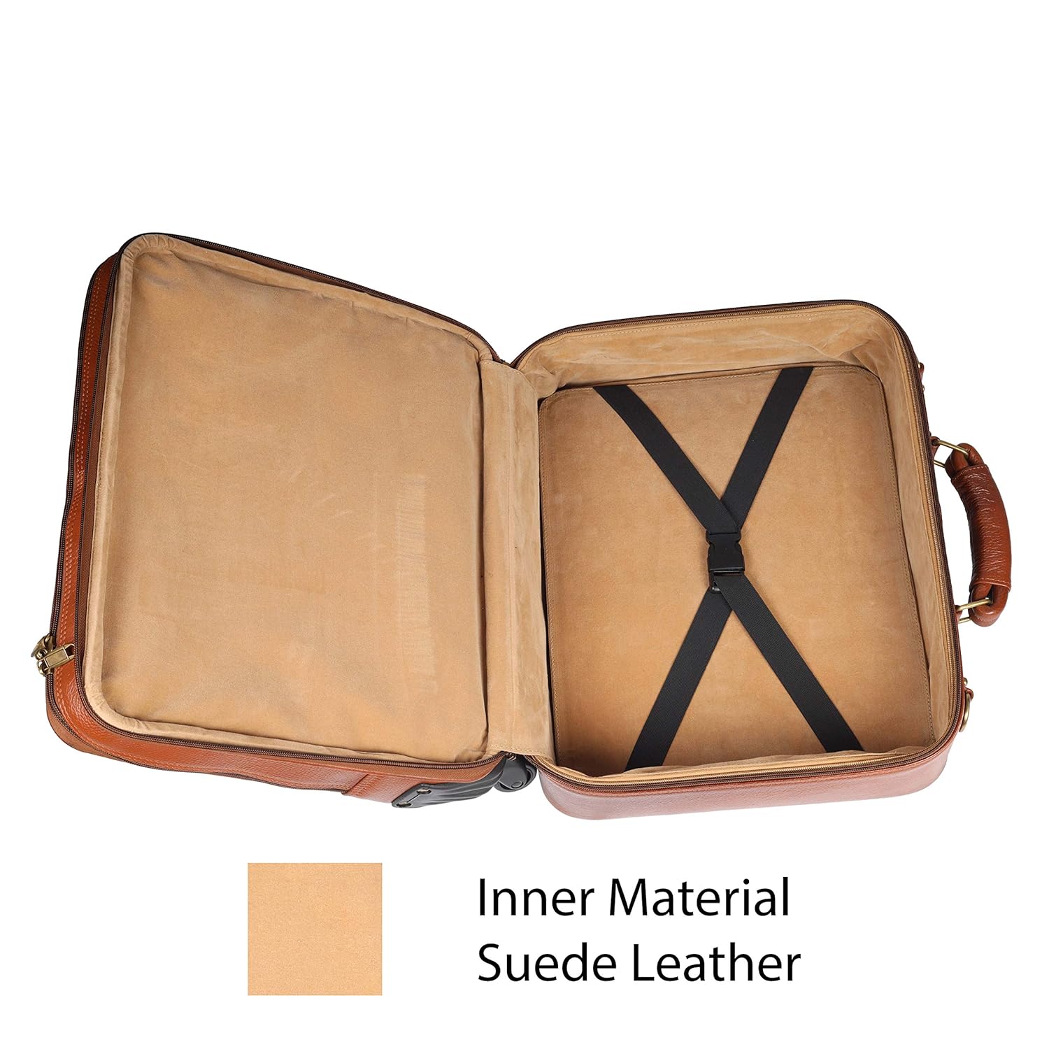 Leather Laptop Roller Trolley - The Retro