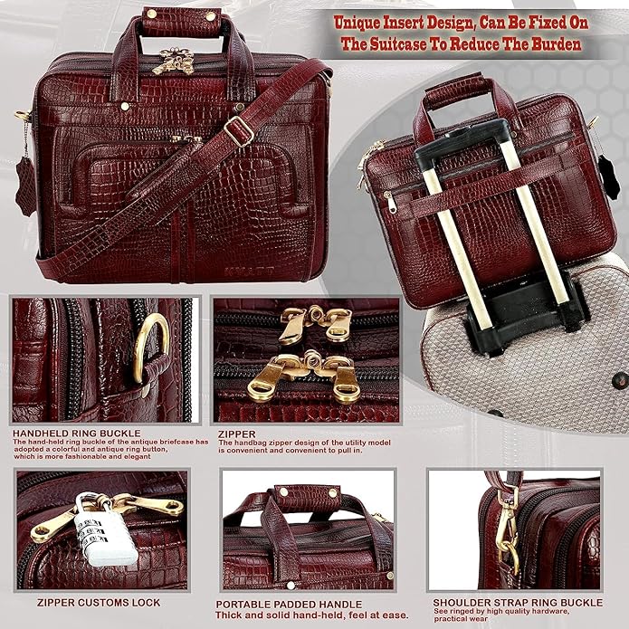 Leather Office Bag - Time Machine