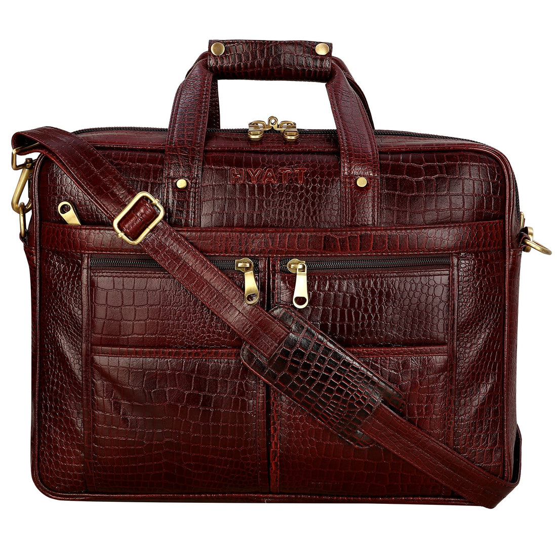 HAYAT Leather Accessories 24 litres Full Expandable Leather Laptop Office