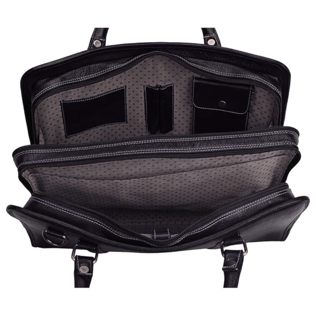 Leather Laptop Briefcase - New Basket